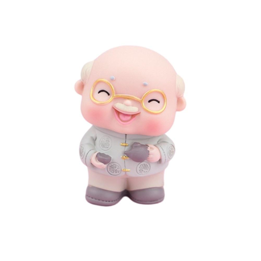 Comfortable Feel Grandpa Grandma Doll Exquisite Workmanship B