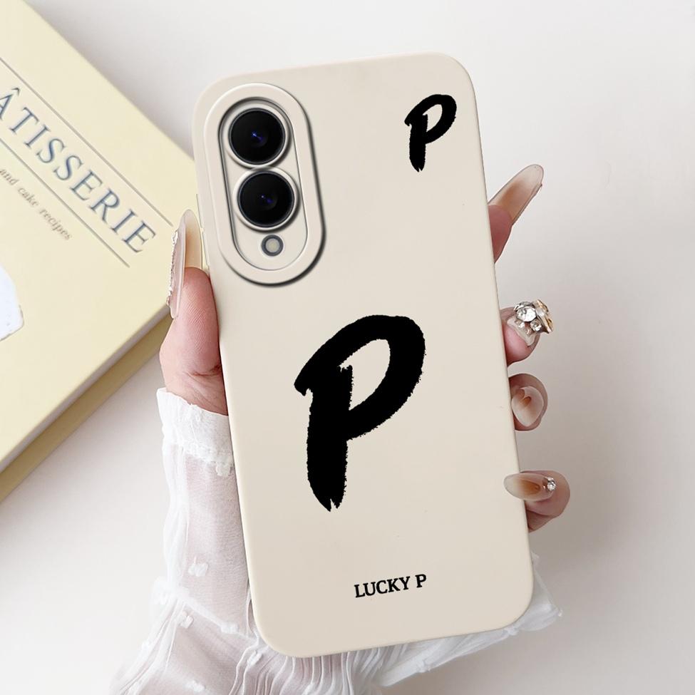 For Samsung Galaxy S25 Edge Case Cover Simple Fashion Letters Luxury Crown Flowers Painted Silicone Phone Case S937U S937B S9370