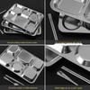 Kenchen 304 Stainless Steel 7-Compartment Cafeteria Tray