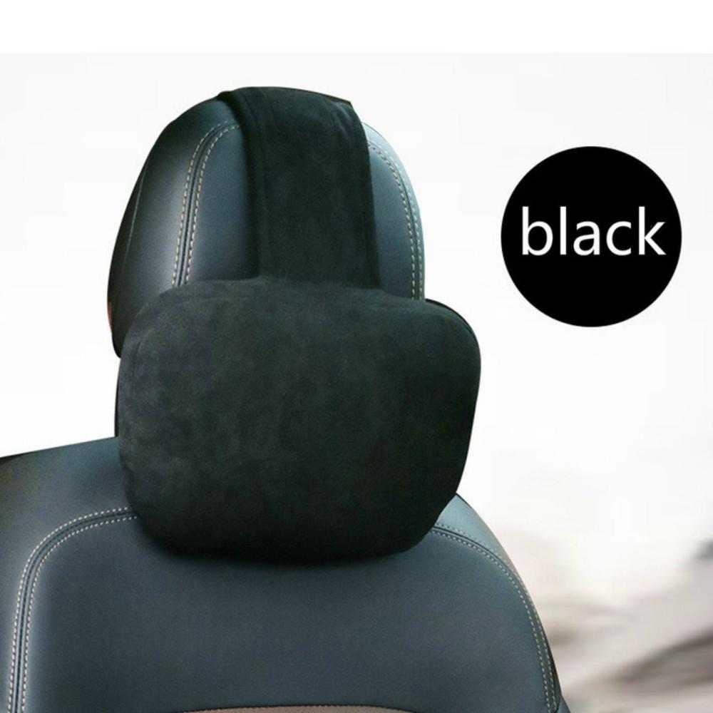 Car Suede Memory Foam Chair Seat Back Support Pillow Cushion and Vehicle Mounted Headrest