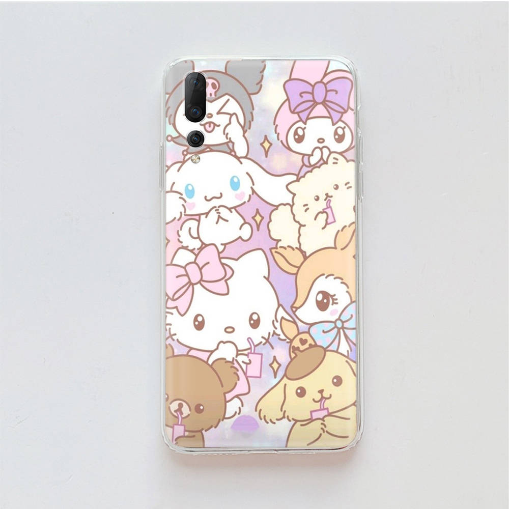 Transparent Case for Samsung A04 A14 A23 M33 M53 Realme 10 9 C35 C55 VIVO X80 Infinix Hot 30 Note 11 Tecno Spark 8P Pro L-14 Sanrio Mix