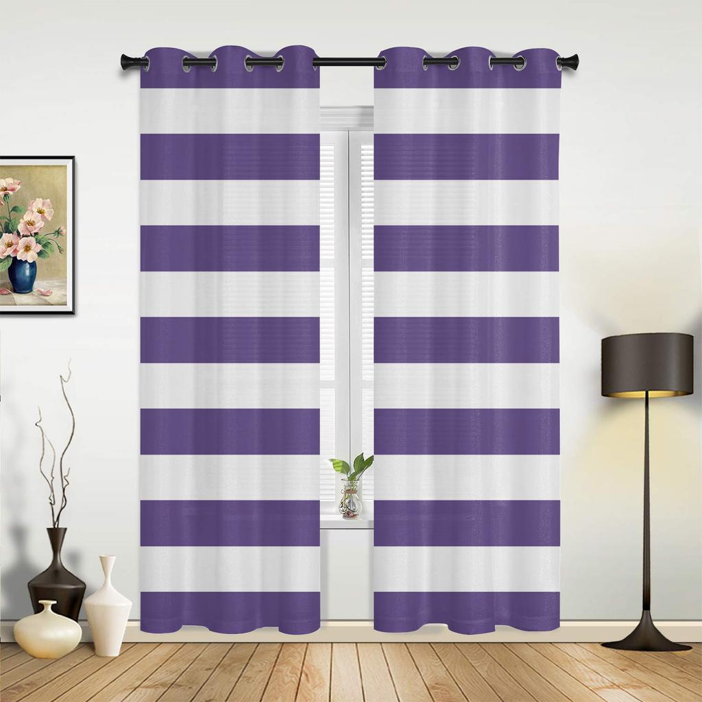 Ränder Rosa Vit Gardiner för Sovrum Vardagsrum Draperier Kök Barnrum Fönstergardin Modern Heminredning