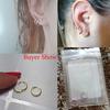 Aide 925 Silver Rose Gold Small Hoop Earrings For Women Girls Gift Wedding Engagement Party Gift Smooth Ear Bone Buckle