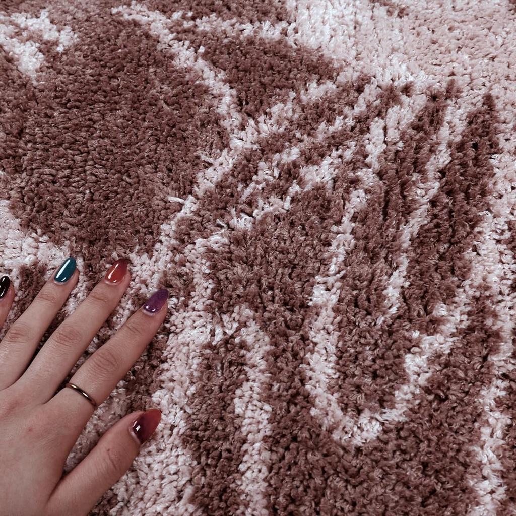 Marushin Small Rug, Moomin Nuance Flower Design, Cute Character Rug with Non-Slip Backing, Fluffy and Stylish, Non-Slip, 1455044000