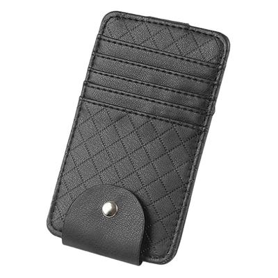 Helllabow Sun Visor Pocket Car Glasses Holder Card Holder Parking Ticket Receipt Storage Holder Car Accessories (Black)