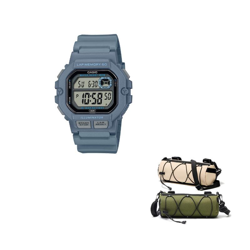 CASIO WS 1400H Quartz Movement Resin Strap Watch Unisex Gray Dial WS-1400H- WS-1400H-2AVPF Blue