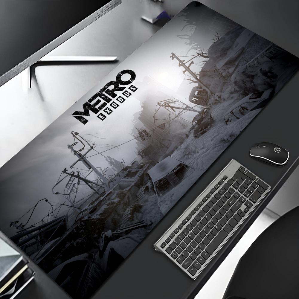 Metro Exodus Printing Mouse Pad Edge Big Gaming Locking Computer Gamer Large Rubber Art Diy Printing Mousepad Laptop Desk Mat 600x300x2mm