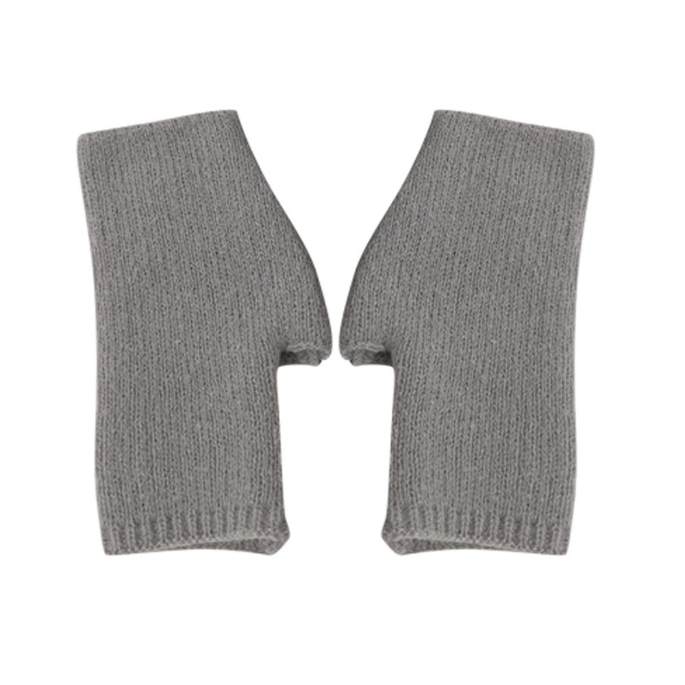 Exposed Finger Half Mittens Wool Blend Knitted Gloves Protable Fingerless Gloves Autumn Winter