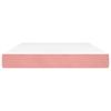 Pocket Spring Mattress Medium Pink 140 X 200 X 20 Cm Velvet