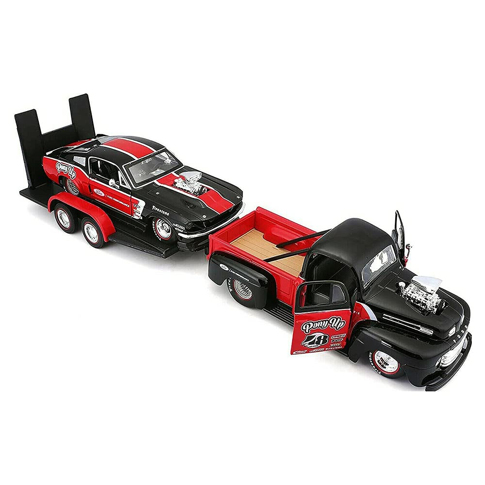 Maisto Scale Diecast 1948 Ford Pickup 1967 Ford Mustang Maisto Elite Transporter Diecast Model 1/24 Car F-1 + GT. 200-194.