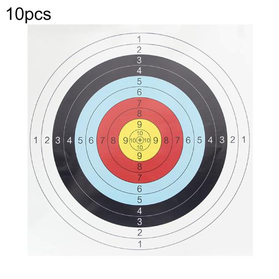 10 adet/takım 60x60 cm Tam Halka Ok Yay Çekim Uygulaması Okçuluk Hedef Kağıdı
