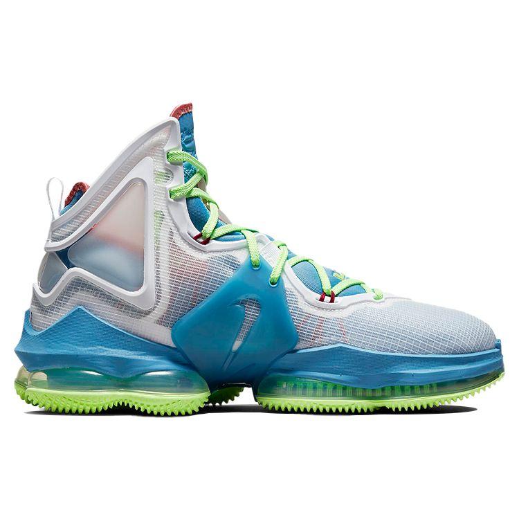 Nike LeBron 19 EP Uomo Blu Olandese Verde Brillante Giallo Bianco Rosso Granata DC9341-400