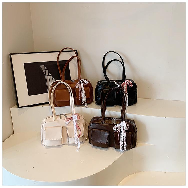 Premium bag 2025 new autumn versatile exquisite underarm bag women's fashion bowling bag casual shoulder bag