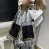 Women'S Vintage Splicing Tote Bag Large Capacity Trend Commuter Shoulder Bag