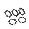 Disco Freno Scooter Elettrico Guarnizioni da 3 mm Bicicletta 6 Fori Rondelle da 2 mm Mozzo da 4 mm Riser Mozzo a Fiore 5/6 mm Rondella Nera per Bicicletta