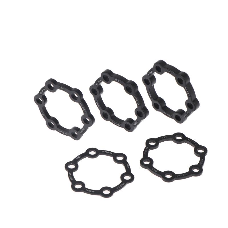 Disco Freno Scooter Elettrico Guarnizioni da 3 mm Bicicletta 6 Fori Rondelle da 2 mm Mozzo da 4 mm Riser Mozzo a Fiore 5/6 mm Rondella Nera per Bicicletta