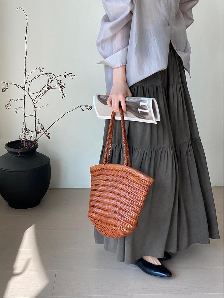Non-returnable: Korean Style Pleated Long Skirt - Versatile Women's Niche Design
