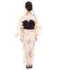 Yukata change set Heiko E Kikyo one size fits [KYOETSU] set, weave, unbleached, 2-piece (yukata, obi), women's (11.Kunfu Kanade, all)