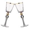 Northern Europe Phnom Penh Goblet Wine Glass Vintage Red Wine Glass Gold Edged Champagne Whiskey Cup Household Bar Drinkware