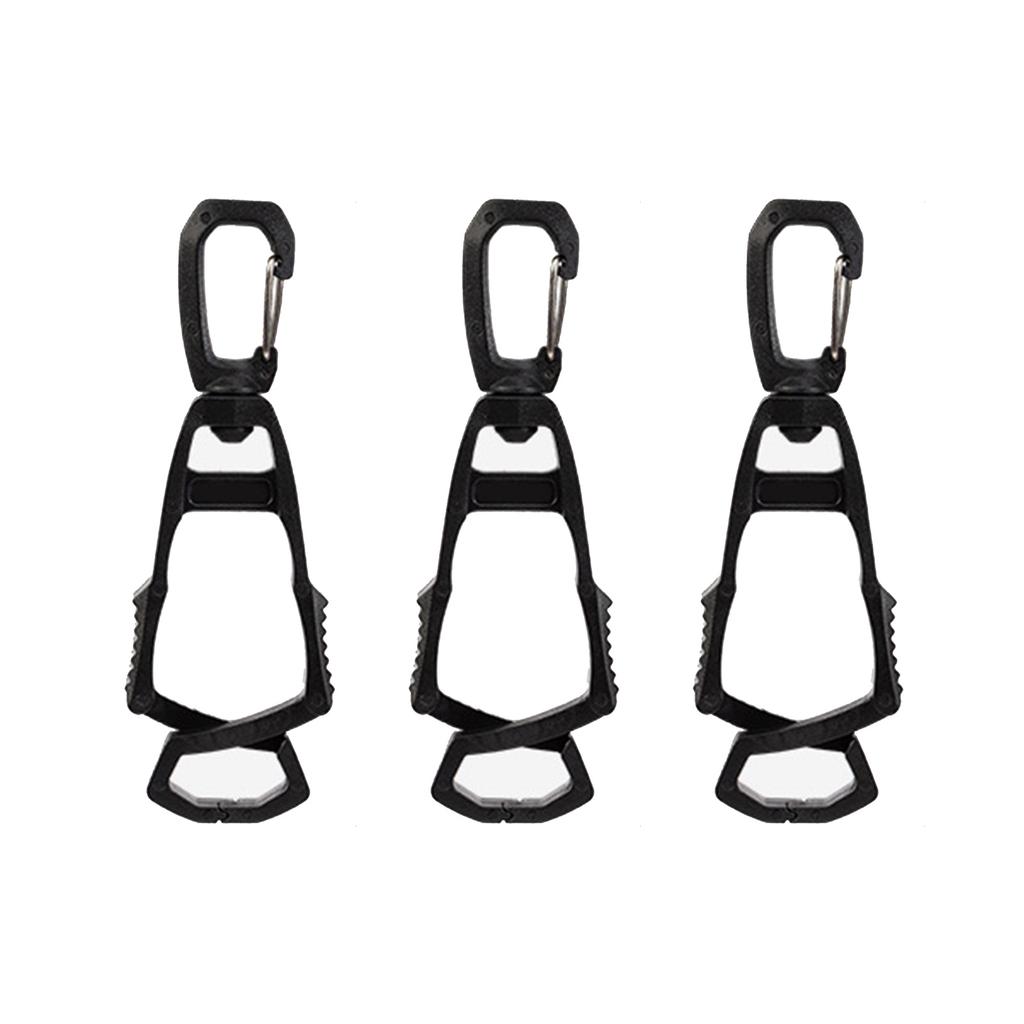 3Pieces Glove Clamp Carabiner Clip for Tool Bags Towel Hooks Nonslip Belt Attachment for Construction Outdoor Activity