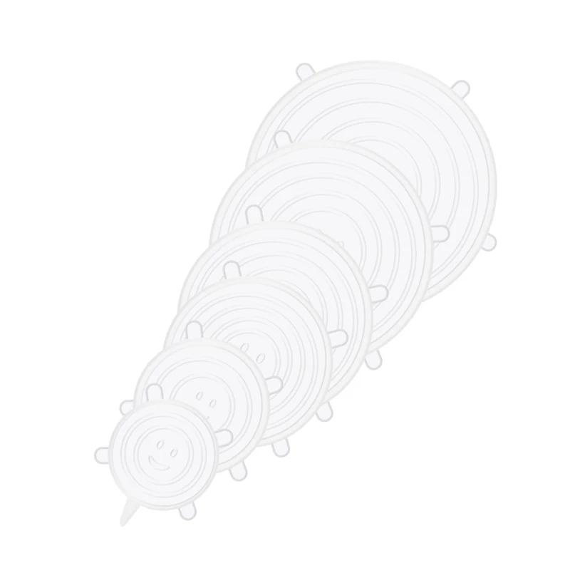 

6/12 PCS Silicone Covers Adaptable Silicone Lids Silicone Caps for Food Universal Dish Stretch Lids for Cans Kitchen Accessories 12Pcs