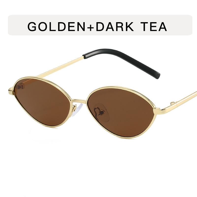 2026 New Small Frame Cat Eye Sunglasses, Metal Frame, Luxury Fashion Trendy Eyewear for Women, Artistic Retro Ladies Sunglasses