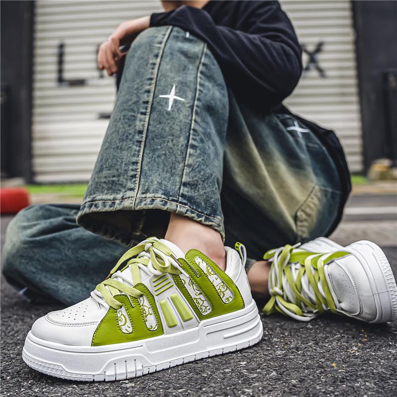 Pánské ležérní čtyřsezónní módní skateboardingové studentské pohodlné tenisky chlapecké trendy měkká podrážka prodyšné boty