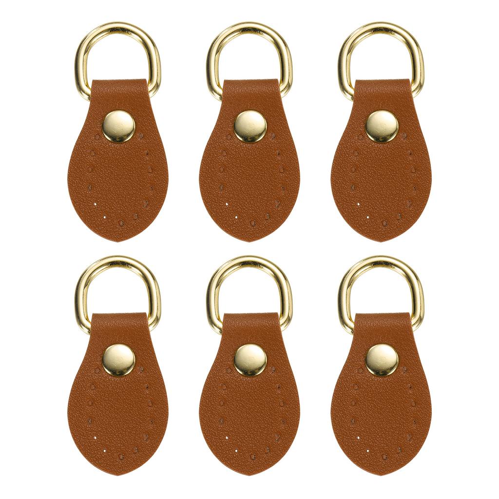 6pcs Purse Strap Mount Hook for Handbag, Sew on Leather Buckle Bag Side D-Ring Clips Replacement Clasp for DIY Shoulder Belt