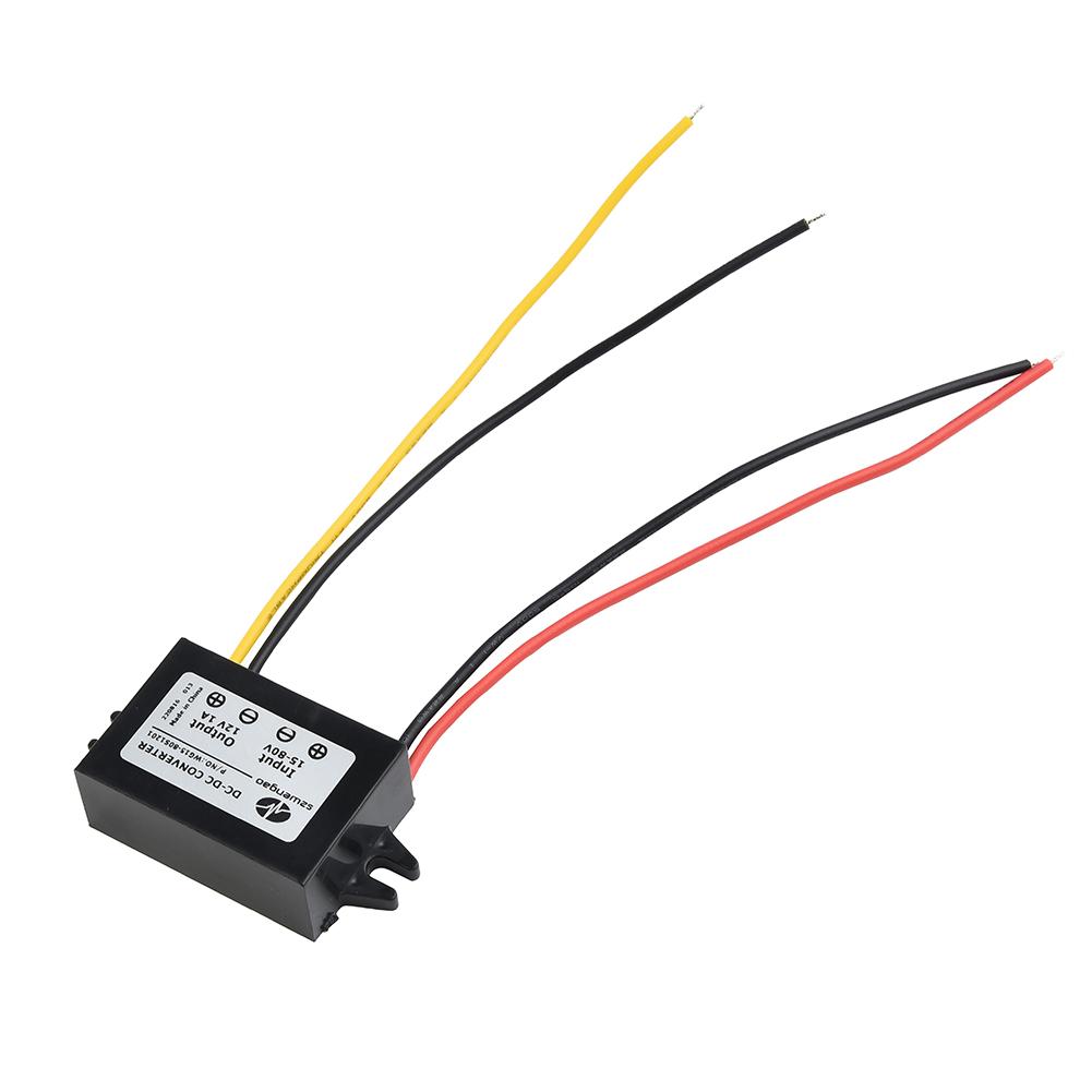 Wide Voltage Input, CE/RoHS Certified, 15V80V 18V 24V 36V 48V 60V to 12V 1A 12W DCDC Step Down Module Converter