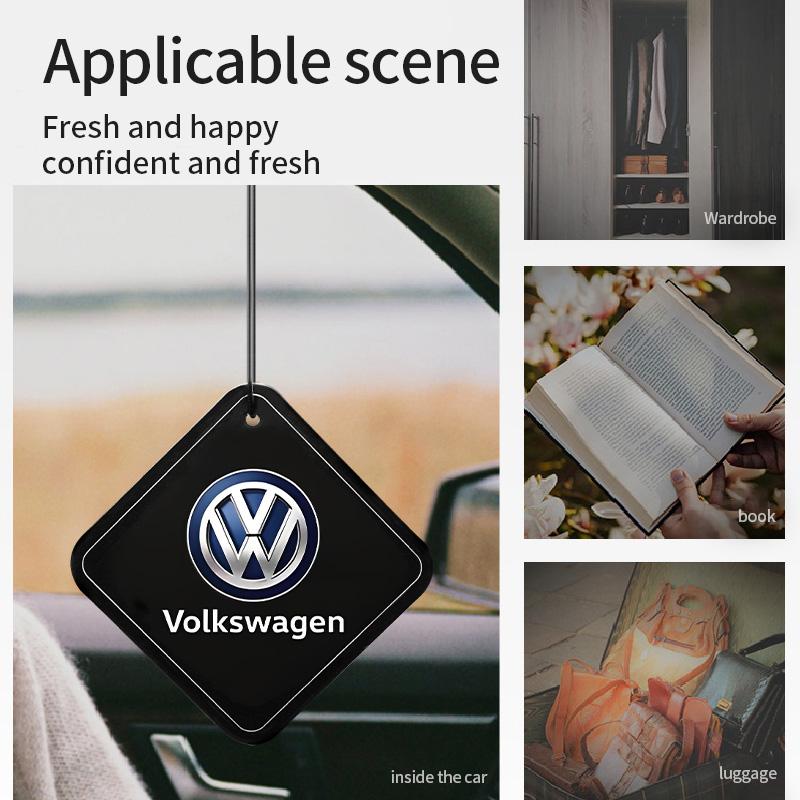 VW Car Logo Air Freshener Auto Interior Perfume Rearview Mirror Pendant For Volkswagen Polo Passat B5 B6 B7 T4 T5 Golf Tiguan GVAQ2