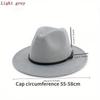 Chapeau Fedora en laine synthétique pour femme et homme, style jazz, style européen et américain, rond, melon, collection hiver et automne