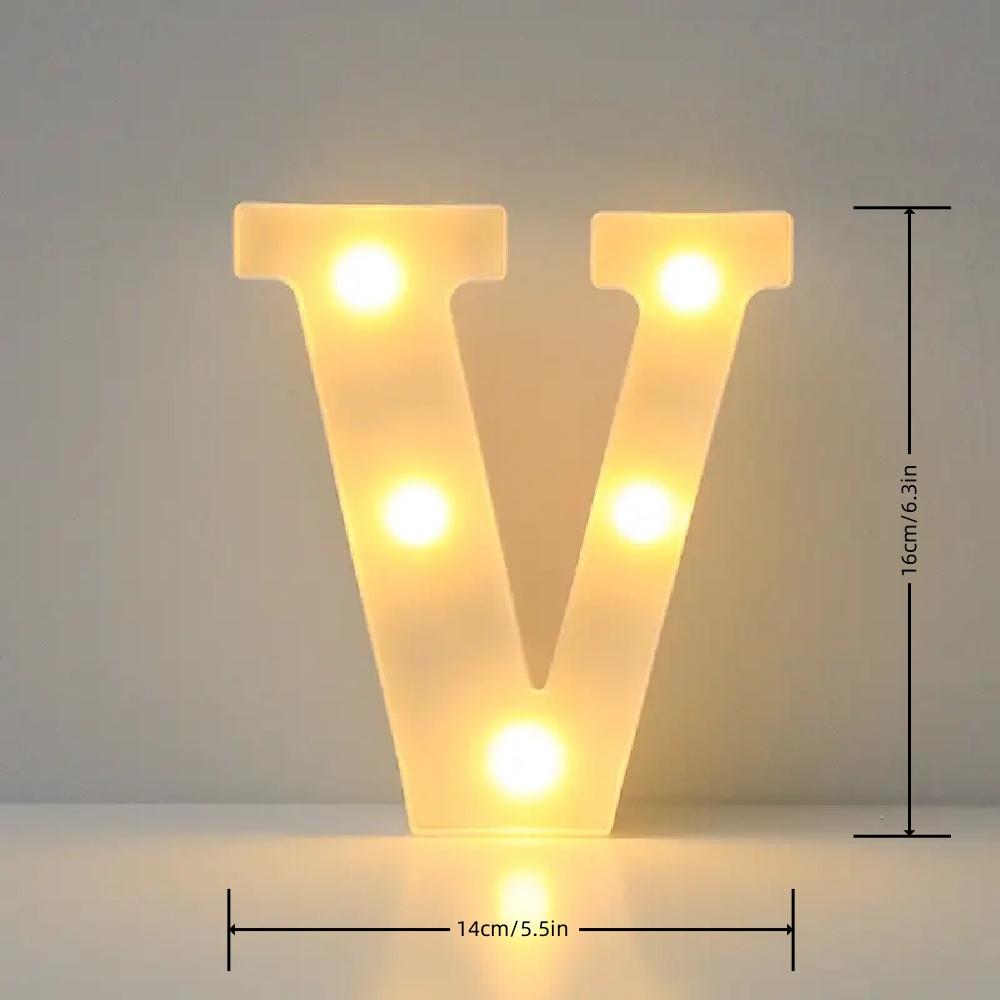 1PC LED Alphabet&Number Lights For Home,Wedding,Proposal,Birthday,Party,Photo Prop, Battery Powered White Decorative Night Light