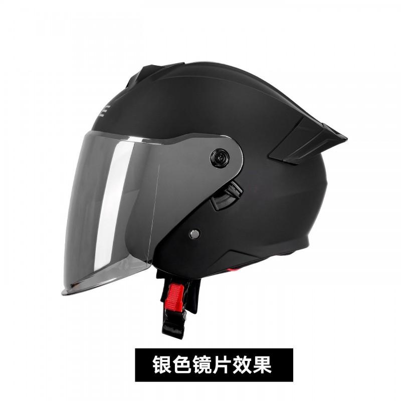 3/4 Open Face Motorcycle Helmet With Dual Lens System ABS Shell 3C Certified Daily Commute