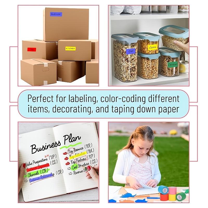 Colored Masking Tape 16 Yard Per Roll, 6 Rolls Rainbow Colors Painting, Craft  Labeling  Paper Tape for Bullet Journals Party