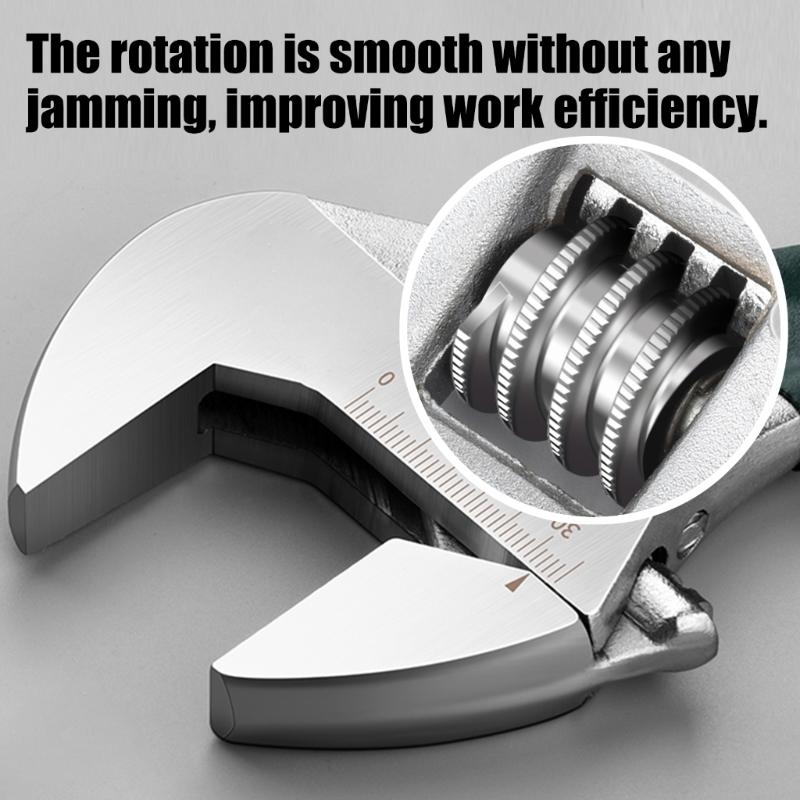 6/8/10/12inch Adjustable Wrench Professional Shifters Spanner with Wide Calibers Opening for Household