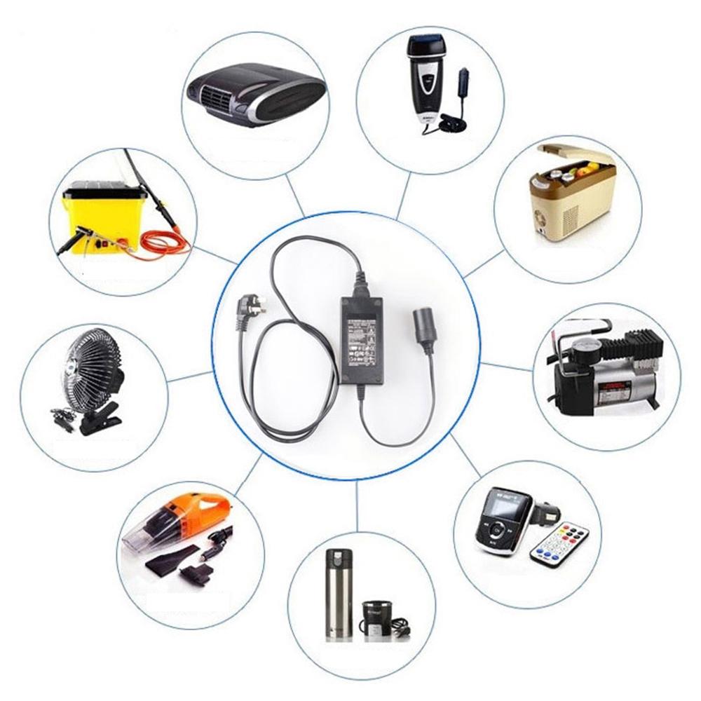 

220V to DC 12V Adapter Power Supply Car Electrical Appliances Cigarette Lighter Socket Converter EU Plug