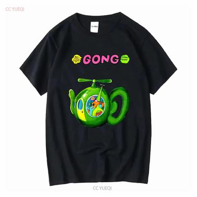 Gong Rock Band Daevid Allen T Shirt Théière Volante Didier Malherbe Pip Pyle manches longues vintage Lavé Décontracté Confortable homme