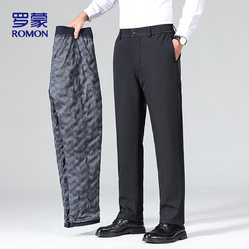 ROMON Men's 810 Goose Down Straight-Leg Dress Pants