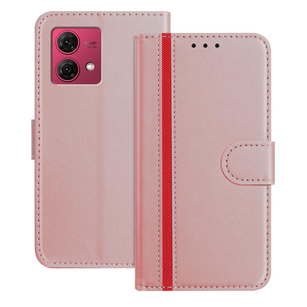 For Motorola Moto G84 5G Phone Cases Wallet Stand Color Splicing Leather Cover with Magnetic Clasp