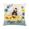 New Polyester Printed Home Pillow Cover Cute Little Bee Letter Sofa Cushion Cover Bedside Pillow Cover