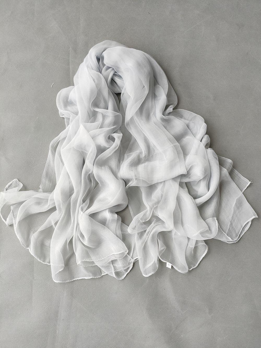 

[BYSIFA] New Purple Silk Scarf Spring Fall Accessoires Winter Large Size Long Scarves Summer Women Elegant Beach Shawl 170*100cm