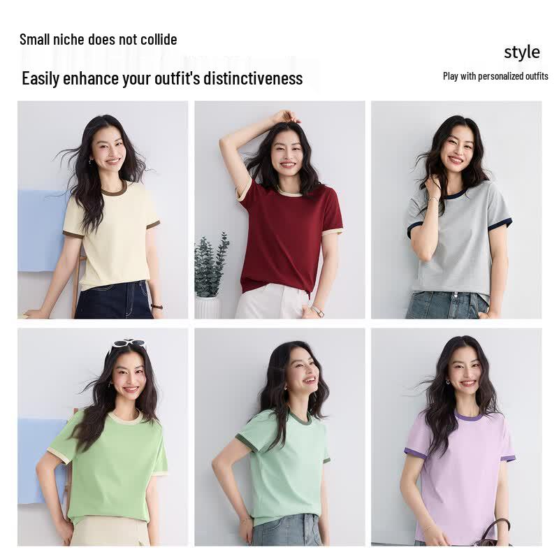 MINISO Women's Relaxed Fit Cotton T-Shirt