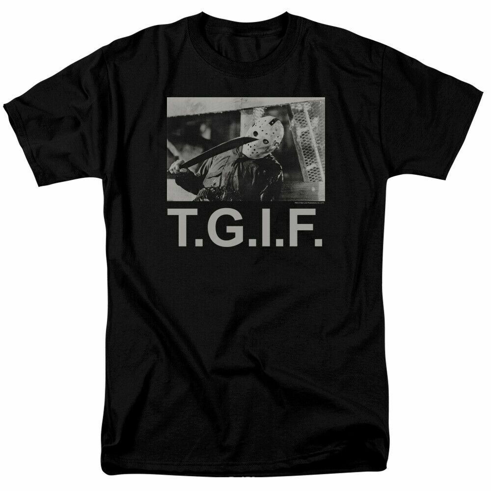 Friday The 13th TGIF T Shirt Licensed Horror Movie Retro Classic Tee New Black XXL