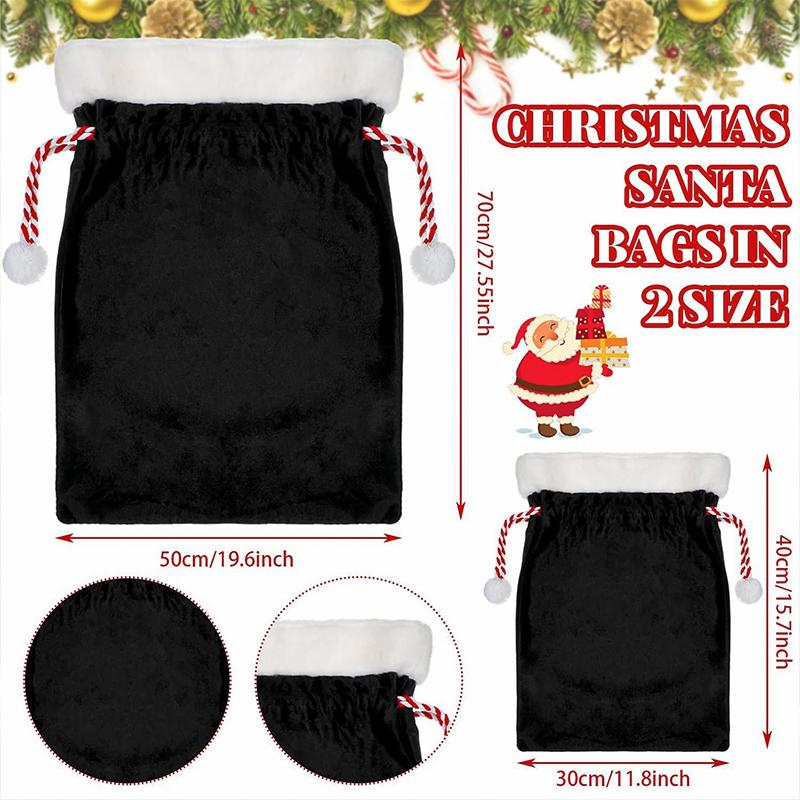 1PC Santa Claus Party Presents Sacks Graduation Large Bachelor Party Velvet Christmas Solid Thanksgiving 2 Sizes