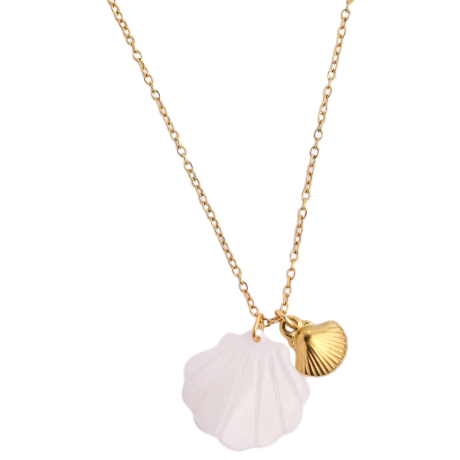 

Stainless Steel Necklace Dolphin/Sea Turtles/Starfish/Seashells Pendant Choker Adjustable Length Neckchain for Women 4