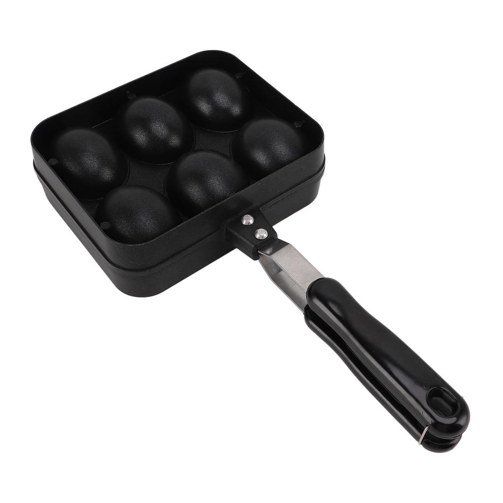 Oboustranná grilovací pánev Takoyaki s 6 otvory, nepřilnavá grilovací pánev Takoyaki, kuchyňská vaření, pečení, dort
