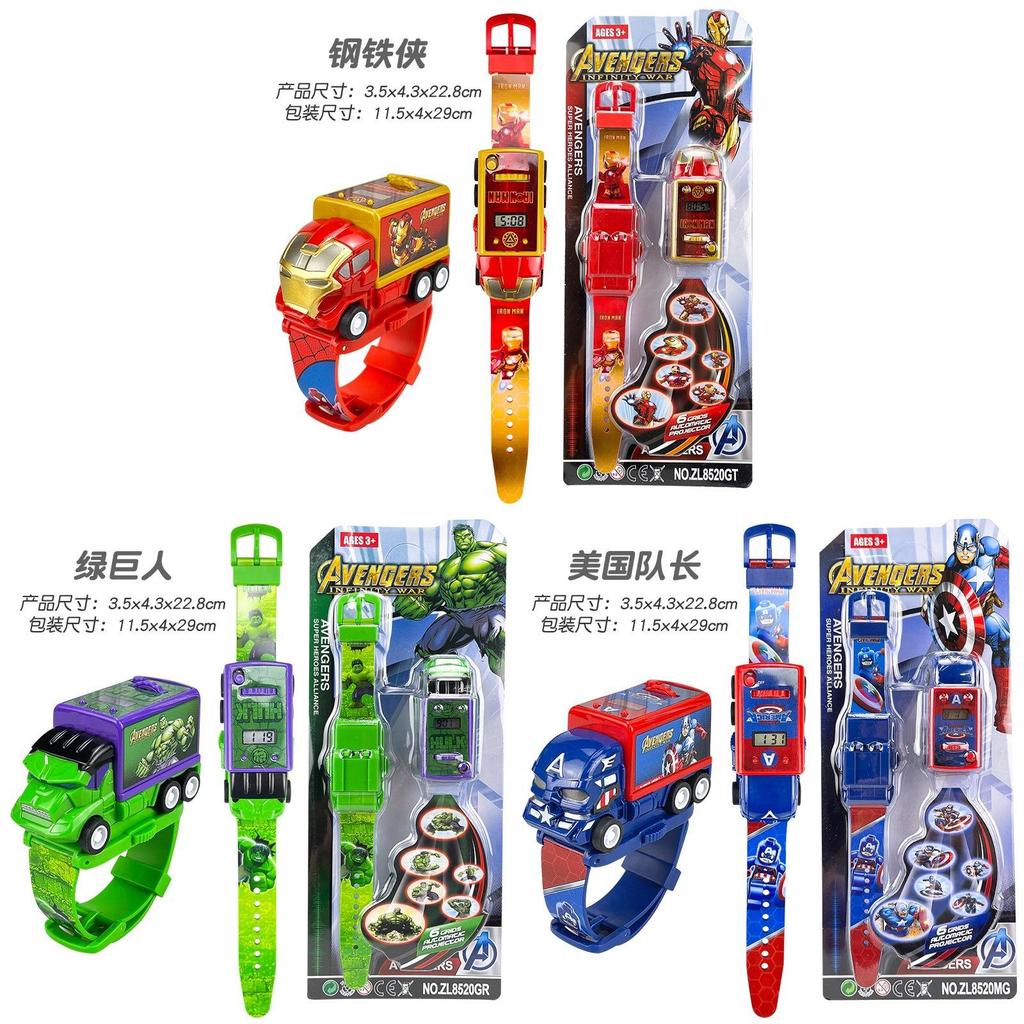 Reloj de Proyección Electrónico de Juguete para Niños de Spider Man Con Pantalla de Hora Para Juego Interactivo