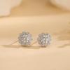 Beixi Exquisite S925 Sterling Silver Sunflower Cubic Zirconia Stud Earrings