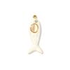 2 PCs Ocean Charms 18K Gold Plated Enamel Fish Shaped 304 Stainless Steel Pendant For DIY Necklace Jewelry Making Findings