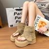 Summer women's sandals high tube removable Roman style sandals playful cute versatile fashion women's shoes commuter
